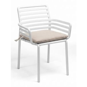 NARDI DOGA ARMCHAIR - BIANCO / LINO BEIGE CUSHION