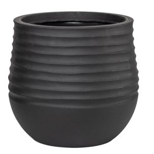 RYKER STONELITE PLANTER BLACK 37CM