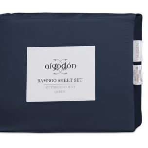 ALGODON BAMBOO SINGLE SHEET SET - NAVY