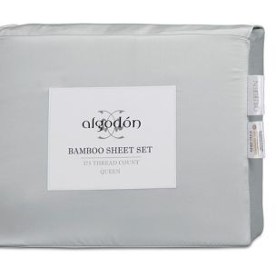 ALGODON BAMBOO QUEEN SHEET SET - SILVER