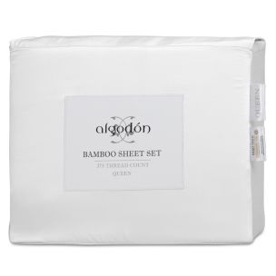 ALGODON BAMBOO KING SHEET SET - WHITE