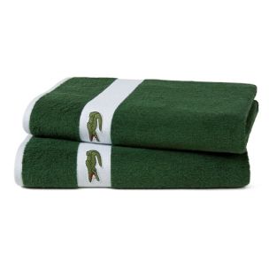 LACOSTE LCASUAL BATH TOWEL VERT GREEN