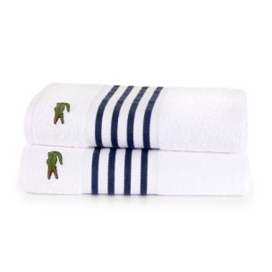 LACOSTE LCOURT BATH TOWEL MARINE BLUE