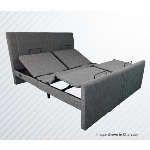 EZYFLEX DELUX SPLIT KING ADJUST BED - ASH (MATTRESS NOT INCLUDED)