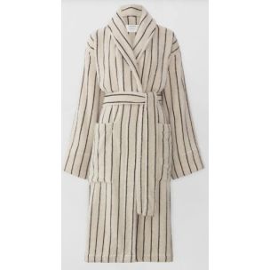 SHERIDAN AVEN STRIPE ROBE LIMESTONE