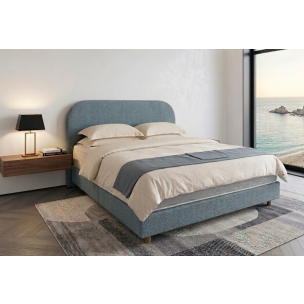 ADELAIDE KING BED WITH RETRO FLOATING BASE - CAPRI DESIRE FABRIC