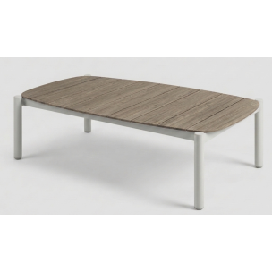 ALFIE COFFEE TABLE TIMBER LOOK TOP / WHITE
