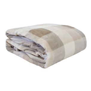 CHARLIE ULTRAPLUSH BLANKET NOUGAT - DOUBLE/QUEEN