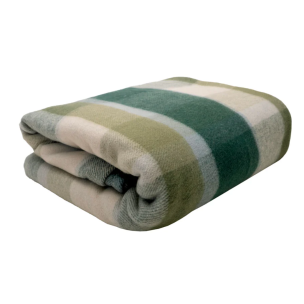 NOLAN WOOL BAMBOO BLANKET FOREST GREEN KING SIZE