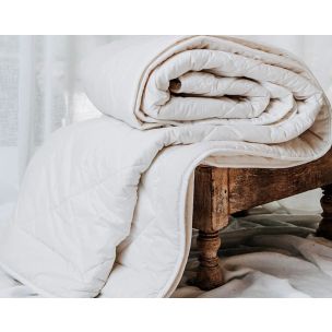 BEDS R US NATURAL WOOL 300GSM QUILT INSERT QUEEN