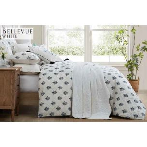 BELLEVUE WHITE KING QUILT COVER SET
