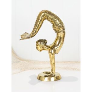 BRASS MERMAID HANDSTAND SCULPTURE