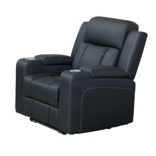 BROOKVALE ELECTRIC RECLINER ANTELOPE NAVY FABRIC