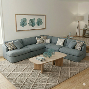 BERMUDA CORNER SOFA COLMAR JEAN FABRIC