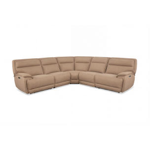 CAIRO CORNER LOUNGE WTH ELECTRIC MOTION - CAMEL MONTEGO FABRIC