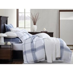 CANNON WHITE QUEEN QUILT COVER SET