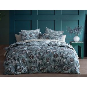 CAPE CONRAN TEAL KING QUILT COVER SET LOGAN & MASON