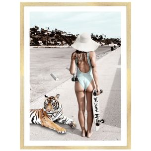 CHIC B GLASS FRAMED PAPER PRINT ARTWORK - 812 X 1148