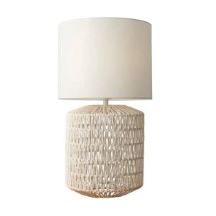 CORA WHITE WEAVE TABLE LAMP