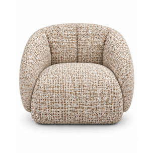 MANNY SWIVEL ACCENT CHAIR TAUPE FABRIC