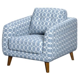 DARLINGHURST ARM CHAIR LOOPY BLUE