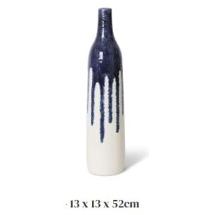 ISLA VASE MED - BLUE/WHITE