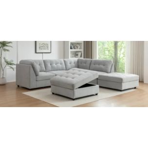 EVANDALE MODULAR CORNER SOFA CHARCOAL FABRIC