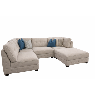 GLEBE 5PCE MODULAR SOFA GREY FABRIC