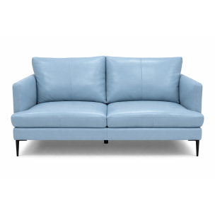 PALERMO 2 SEATER SOFA OSLO SKY BLUE LEATHER 40/04