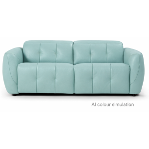 GINA 2.5EDED W/PWR RECLINE + HR - 60/32 MONTANA SKY BLUE LEATHER