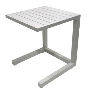 C SIDE TABLE WHITE ALUMINIUM