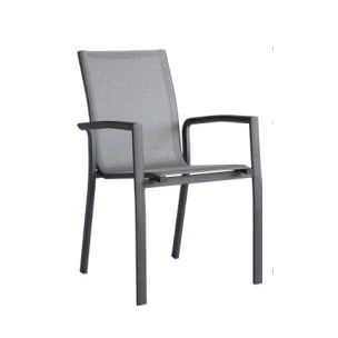 SULTAN OUTDOOR DINING CHAIR - GUNMETAL