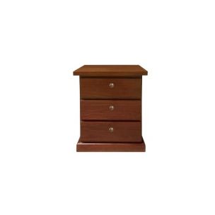 HUNTER 3 DRAWER BEDSIDE - WALNUT