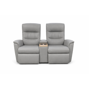 IMG LIBERTY 2 SEATER POWER HOME THEATRE TREND STORM LEATHER