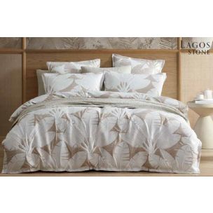 LAGOS KING QUILT COVER SET - STONE