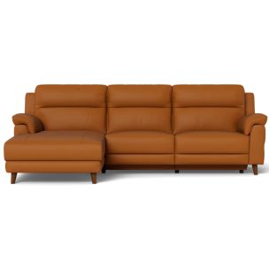 SERENO LHF SOFA CHAISE - GENEVA CARAMEL LEATHER