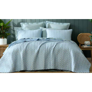 CALYX BLUE COVERLET SET QB/KB