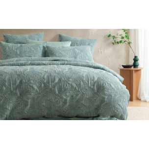 CANOPY TEAL QUEEN QUILT COVER SET