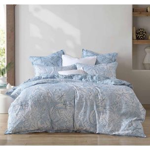 LAKA DENIM QUEEN QUILT COVER SET - LOGAN & MASON