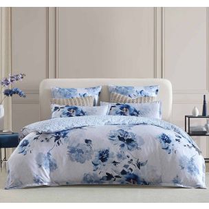 LILIBET BLUE QUEEN QUILT COVER SET - PRIVATE COLLECTION