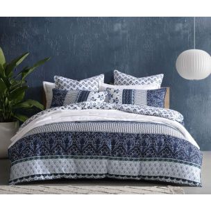 INTO THE BLUE QUEEN QUILT COVER SET - LOGAN & MASON