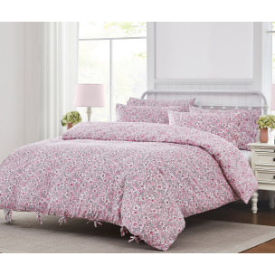 LIBBY LAURA ASHLEY PINK SINGLE BED QUILT COVER SET