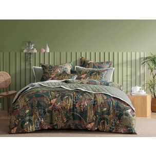 ZAWADI GREEN QUEEN QUILT COVER SET - LOGAN & MASON