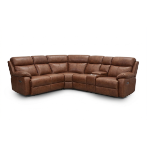 LYSSA CORNER LOUNGE - LEATHER BUTTERSCOTCH 07/60