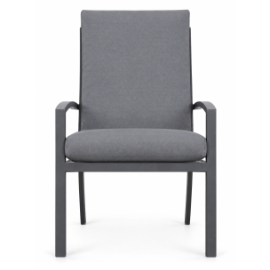 MATZO GUNMETAL HIGH BACK DINING CHAIR