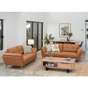 MAURICE 2.5 SEATER SOFA OSLO MARMALADE LEATHER 40/11
