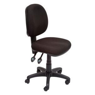 COMMERCIAL GRADE-MEDIUM BACK OFFICE CHAIR IN BLACK FABRIC