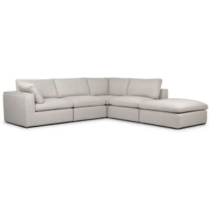 MODERNA MODULAR  RHF SOFA CHAISE WITH OTTOMAN  TERESA WHEAT