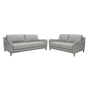 MODICA 2+2.5S SOFA SET LIGHT GREY 40/27 LEATHER
