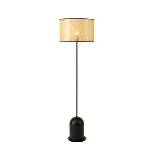 KIMI FLOOR LAMP - RATTAN/BLACK